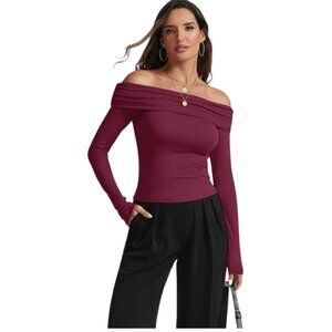 PRETTYWEAR OFF THE SHOULD DRESSY CASUAL TOP